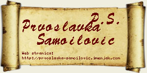 Prvoslavka Samoilović vizit kartica